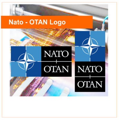 NATO-OTAN Logo Aufkleber (2 Stück)