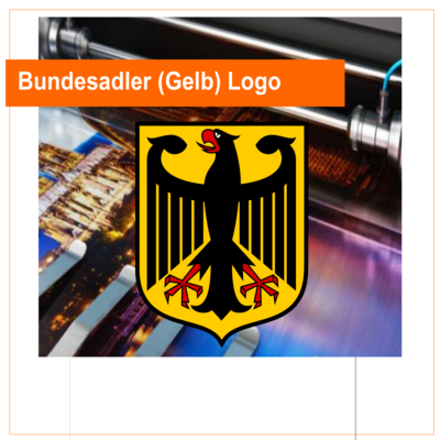 Bundesadler Logo - Aufkleber (gelb)