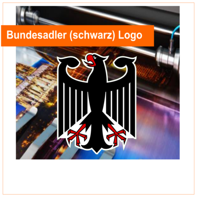 Bundesadler Logo - Aufkleber (schwarz)