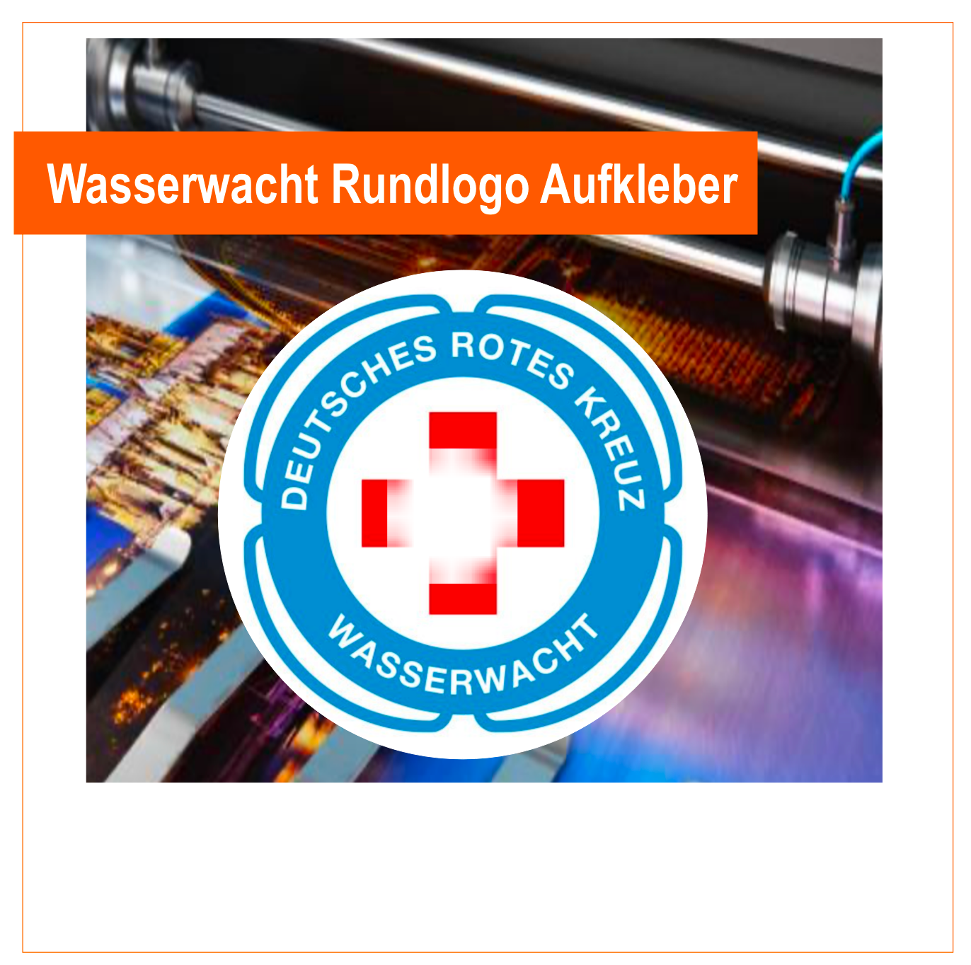 Wasserwacht Rundlogo  Aufkleber