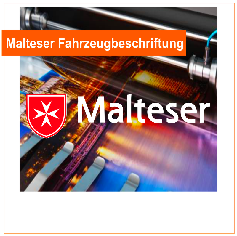 Malteser Hilfsdienst, Aufkleber Fahrzeugbeschriftung