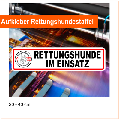 Rettungshund im Einsatz - Aufkleber Rettungshund im Einsatz - Aufkleber