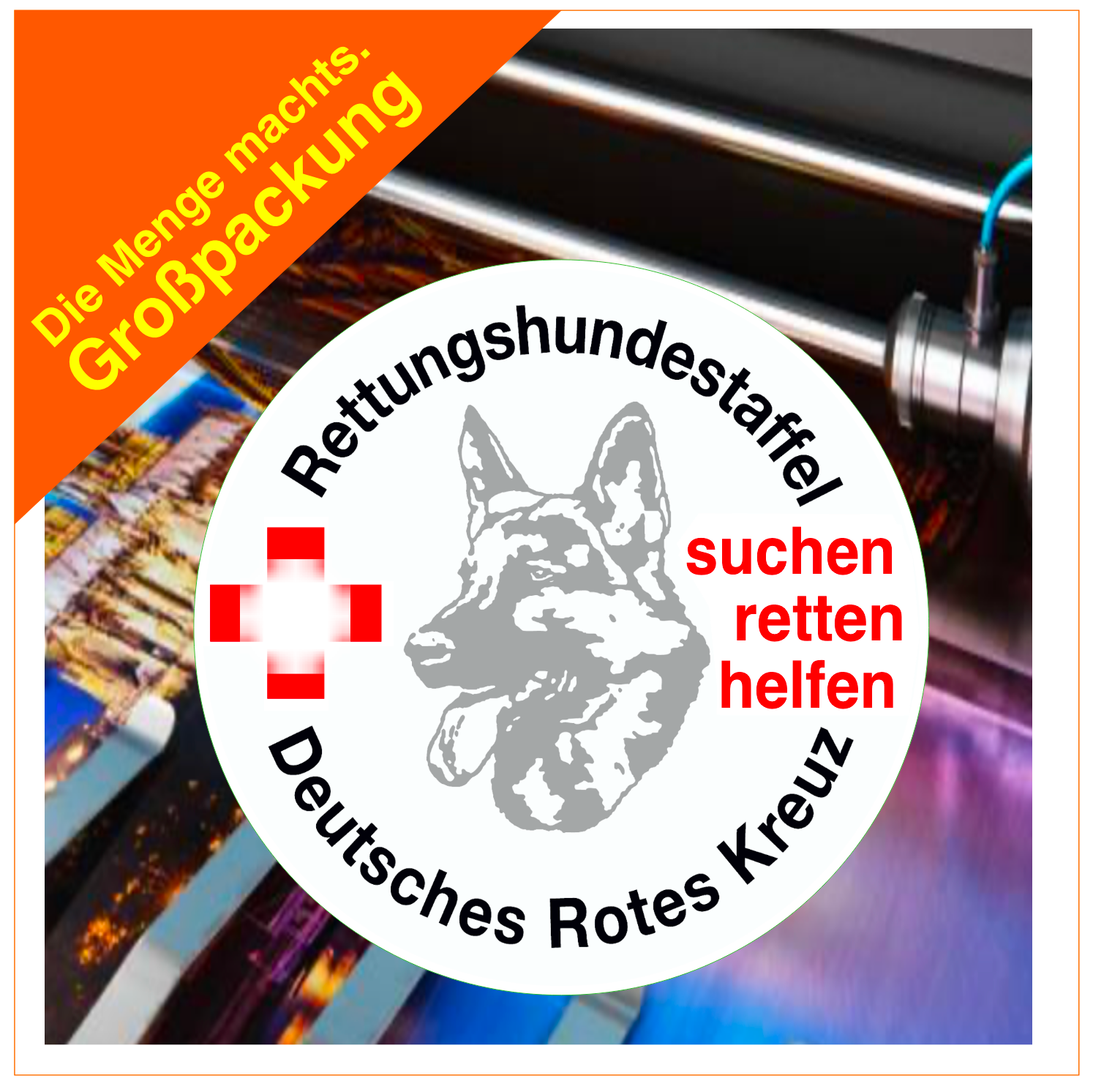 Rettungshundestaffel Rundlogo  Aufkleber