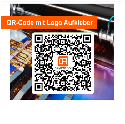 QR-Code mit Logo (Mitte), Aufkleber QR-Code mit Logo (Mitte), Aufkleber