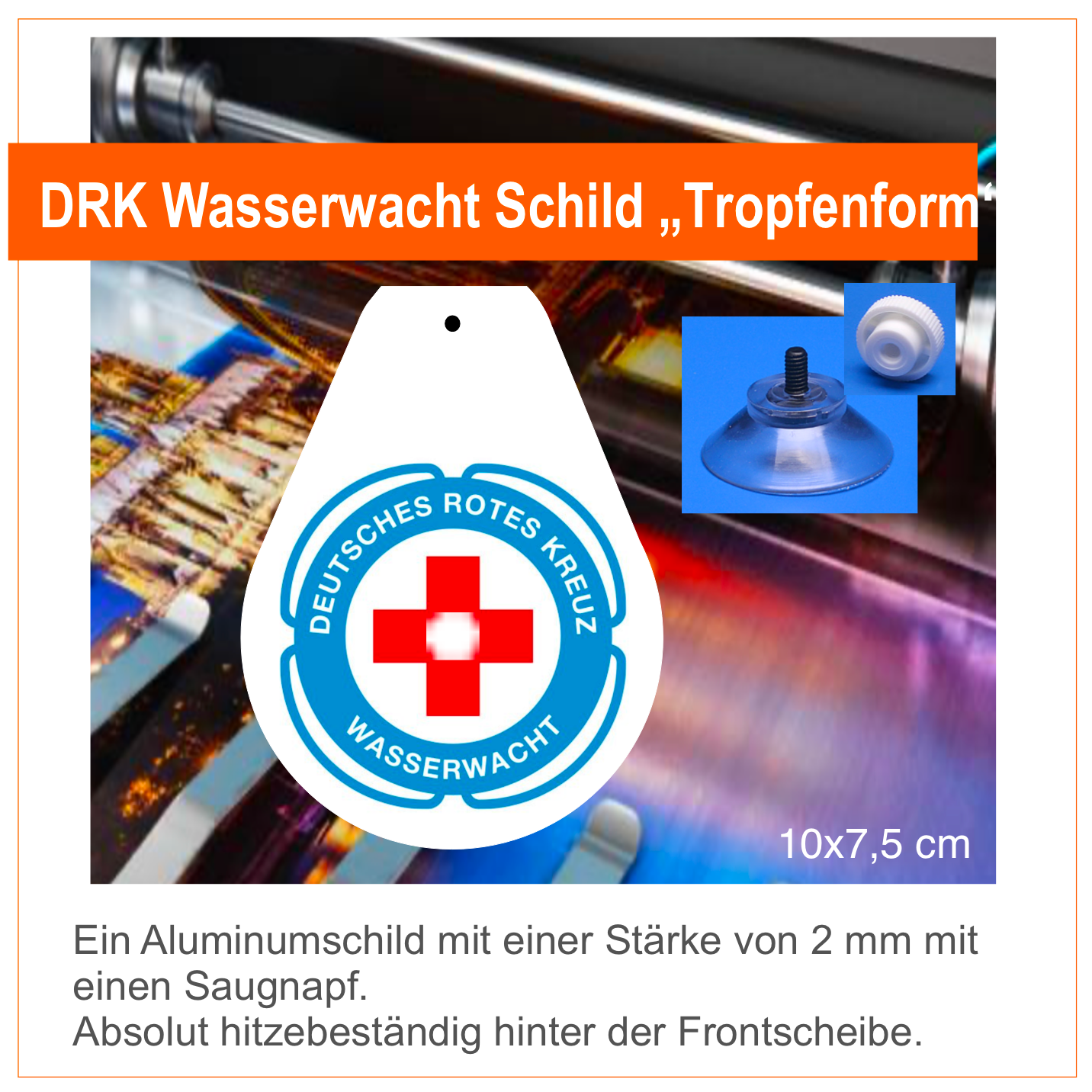 Wasserwacht  Wappen, Schild mit Saugnapf
