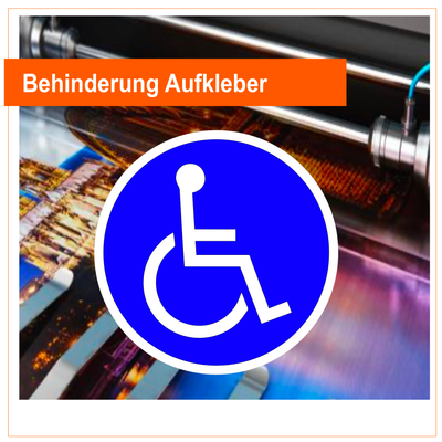 Behinderung  Rollstuhl Rundlogo  Aufkleber Fahrzeugbeschriftung