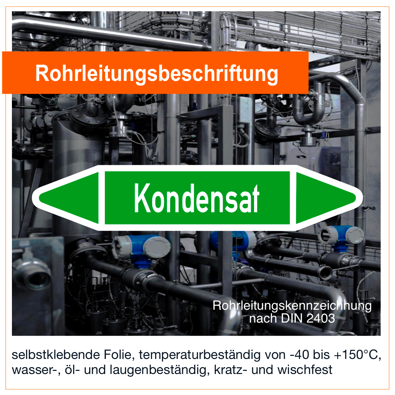 Kondensat - Rohrleitungskennzeichnung (VE 10 Stück)