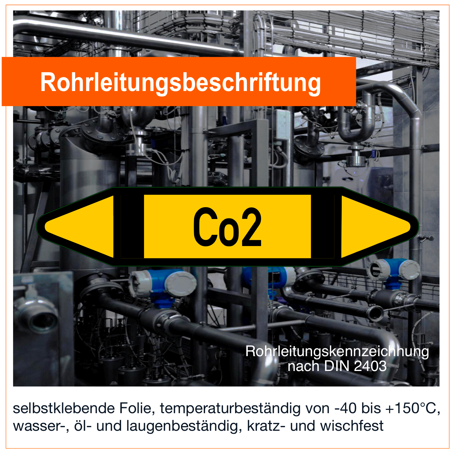 Co2 - Rohrleitungskennzeichnung (VE 10 Stück)