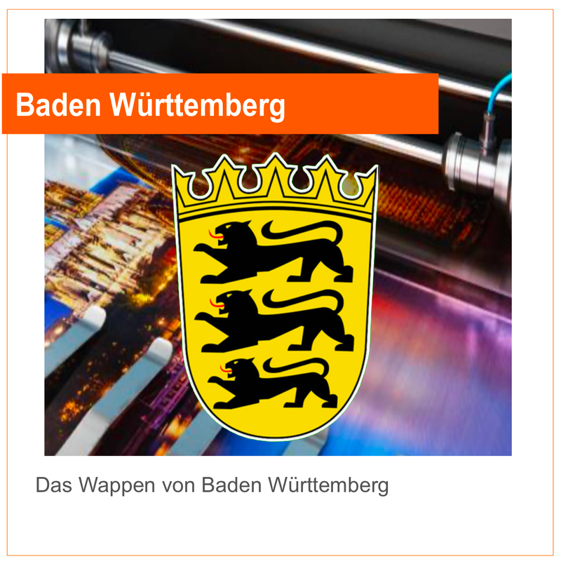 Baden Württemberg  Wappen - Aufkleber