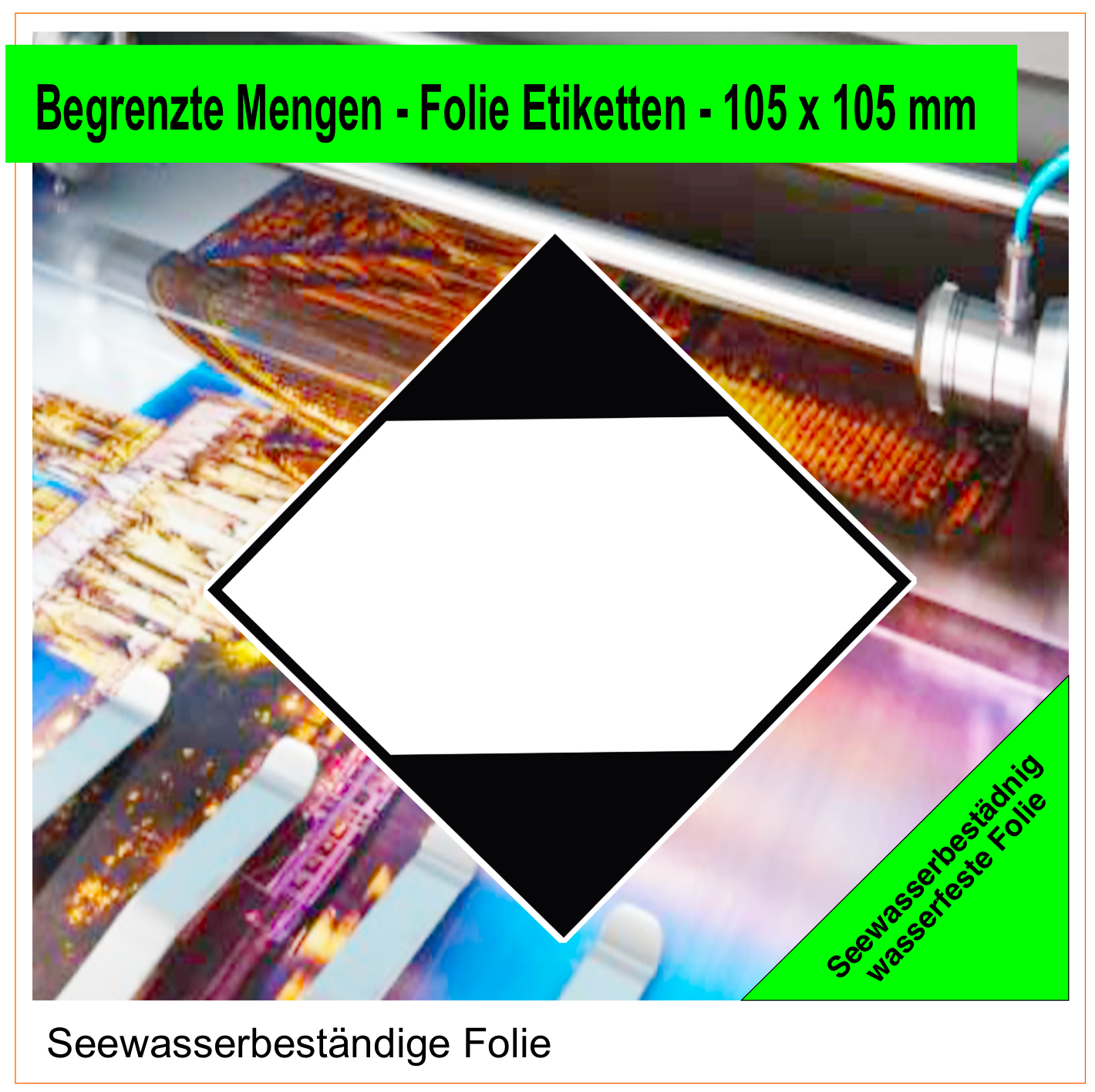 Begrenze Mengen Etiketten Folie  - 105x105 mm -Verpackungskennzeichen Gefahrgutaufkleber