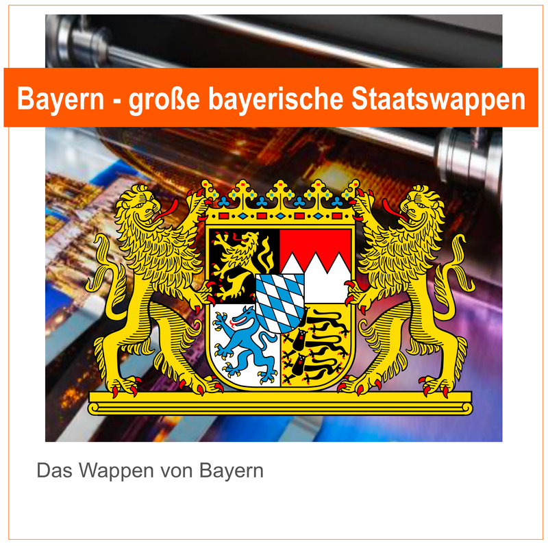 Bayern - Das große bayerische Staatswappen, Aufkleber