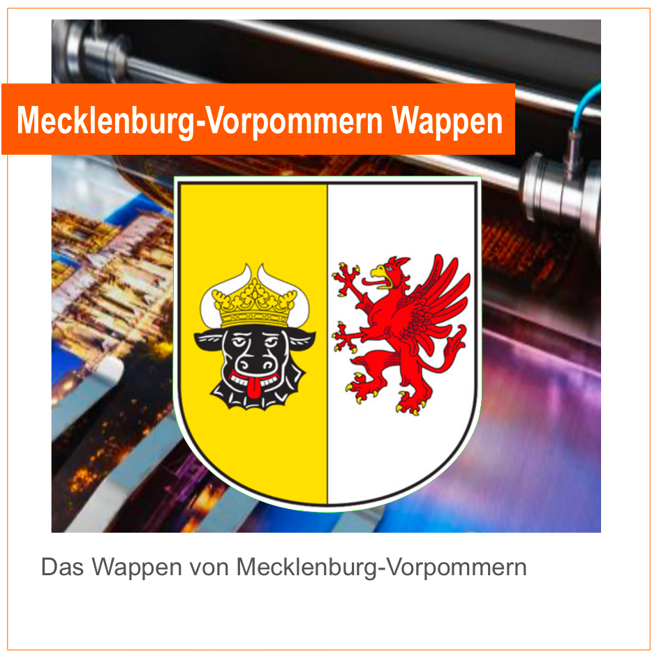Mecklenburg-Vorpommern Wappen  - Aufkleber