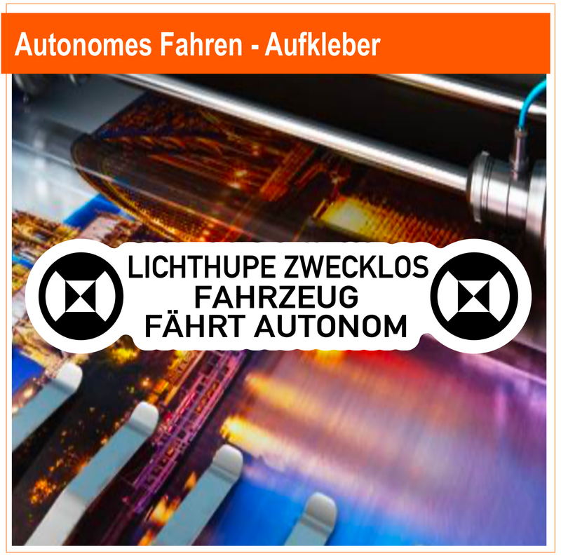 Autonomes Fahren - Aufkleber