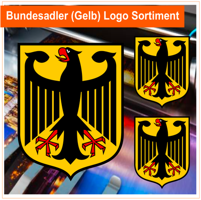 Bundesadler Logo - Aufkleber (gelb) Bundesadler Logo - Aufkleber (gelb)