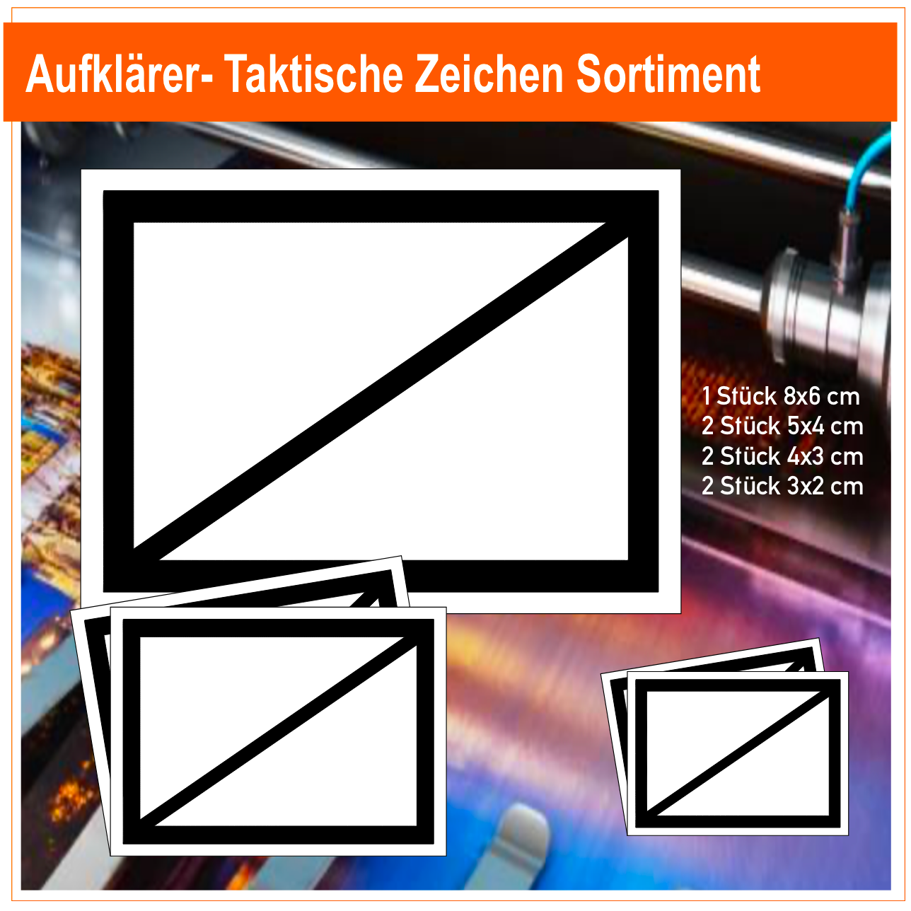 Aufklärer - Taktische Zeichen, 7 Stück Aufkleber Sortiment
