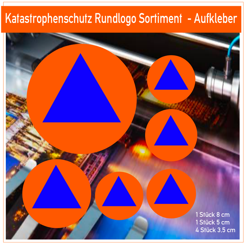 Katastrophenschutz Rundlogo Sortiment  - Aufkleber