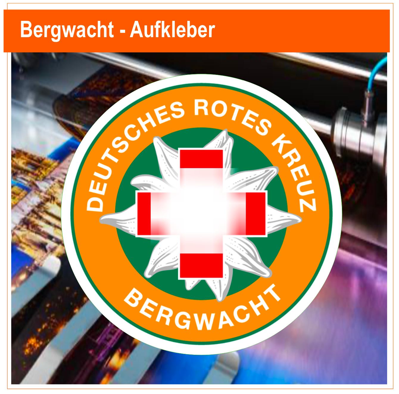 Bergwacht  Rundlogo  - Aufkleber