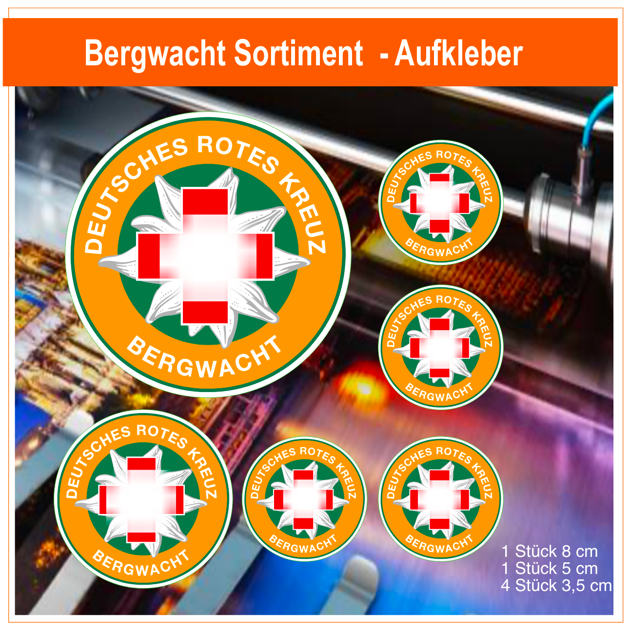 Bergwacht Rundlogo Sortiment - Aufkleber