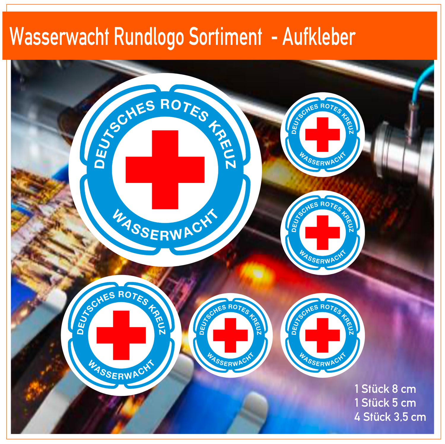 Wasserwacht Rundlogo Sortiment - Aufkleber