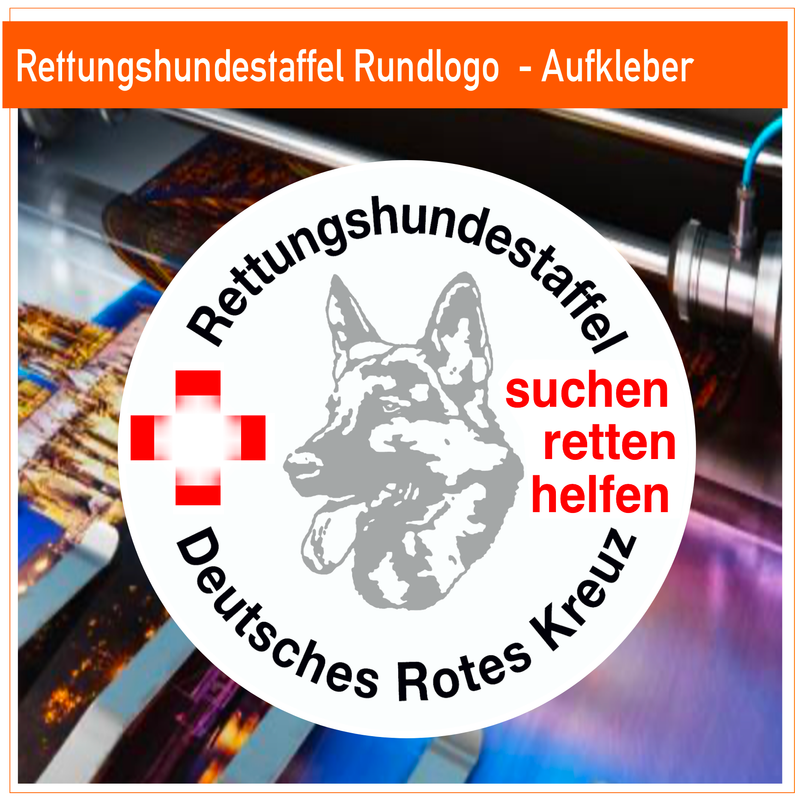 Rettungshunde  Rundlogo  - Aufkleber