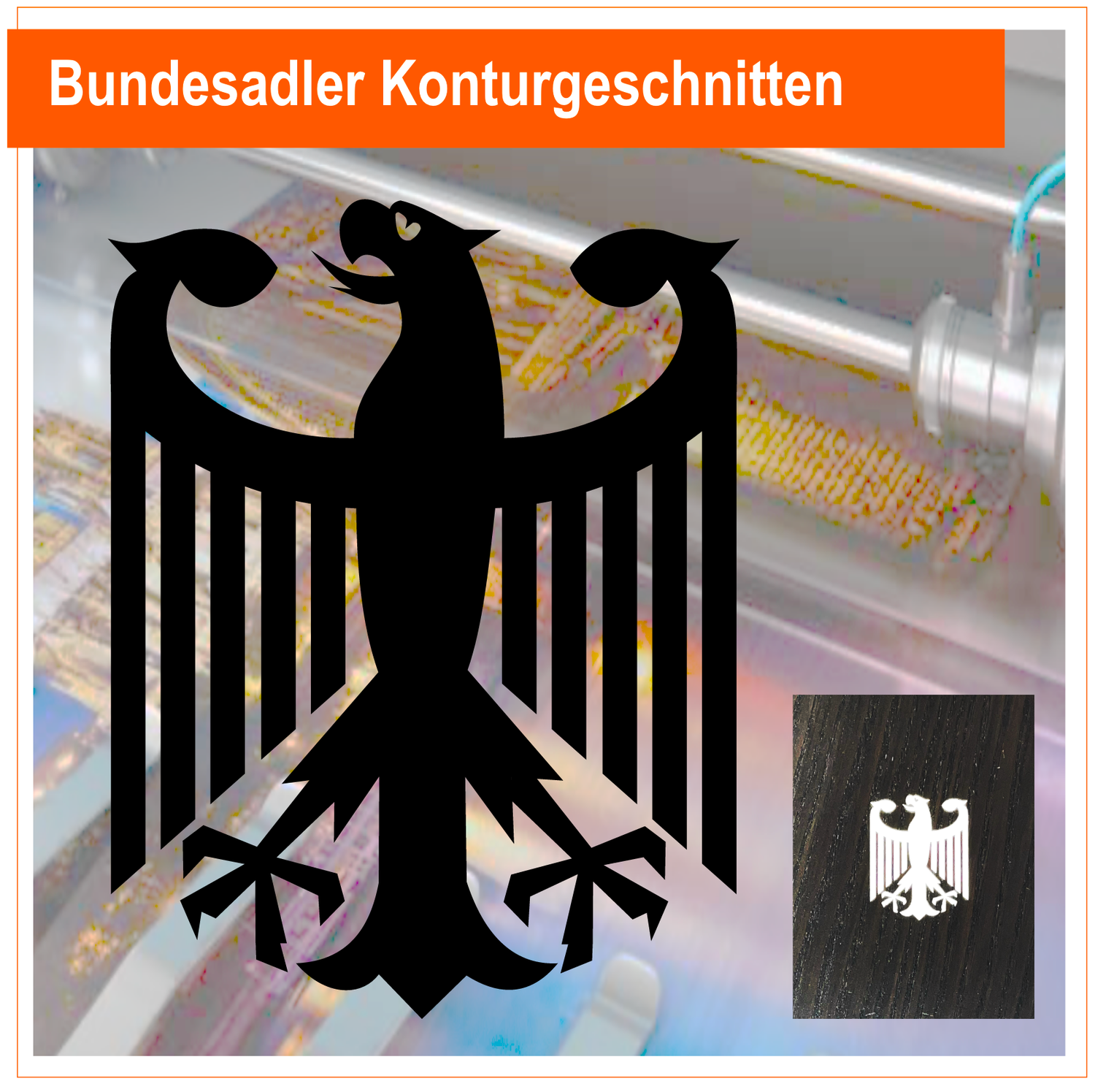 Bundesadler Logo Konturgeschnitten- Aufkleber (VE 2 Stück)