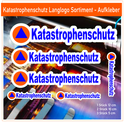 Katastrophenschutz Langlogo Sortiment - Aufkleber Katastrophenschutz Langlogo Sortiment - Aufkleber