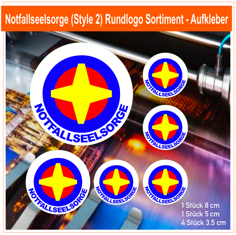 Notfallseelsorge (Style 2) Rundlogo Sortiment - Aufkleber Notfallseelsorge (Style 2) Rundlogo Sortiment - Aufkleber