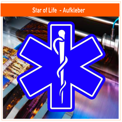 Star of Life Logo Fahrzeugbeschriftung, Aufkleber