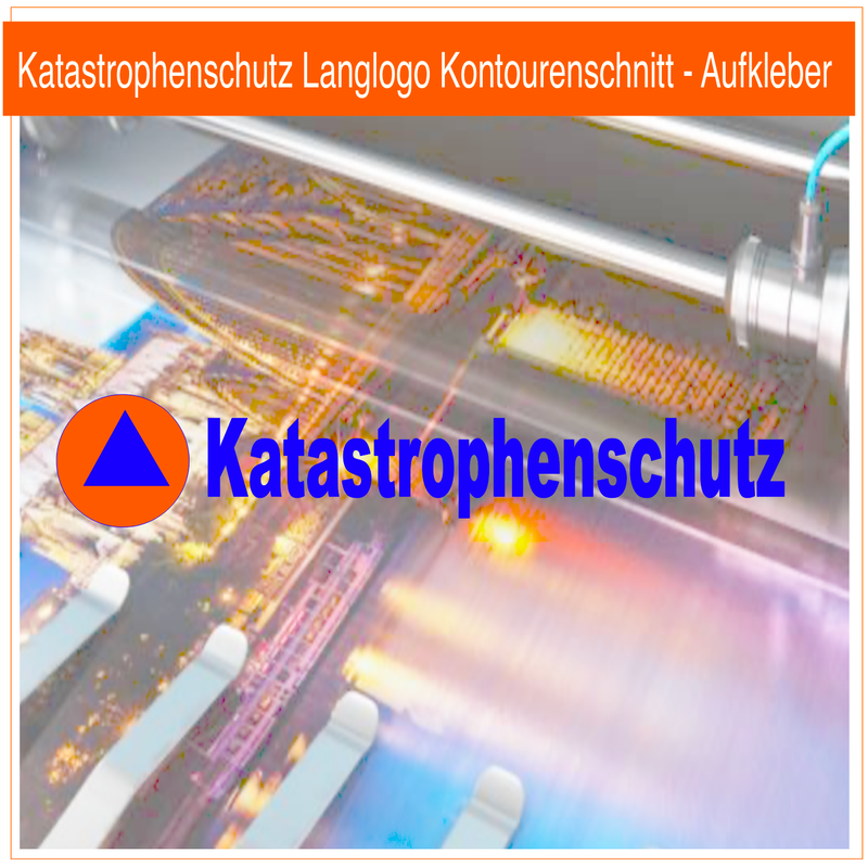 Katastrophenschutz  Langlogo ohne Hintergrund Aufkleber