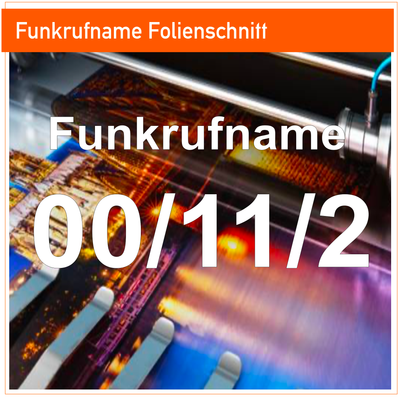 Funk Rufname Funkkennung für Fahrzeuge ohne Hintergrund