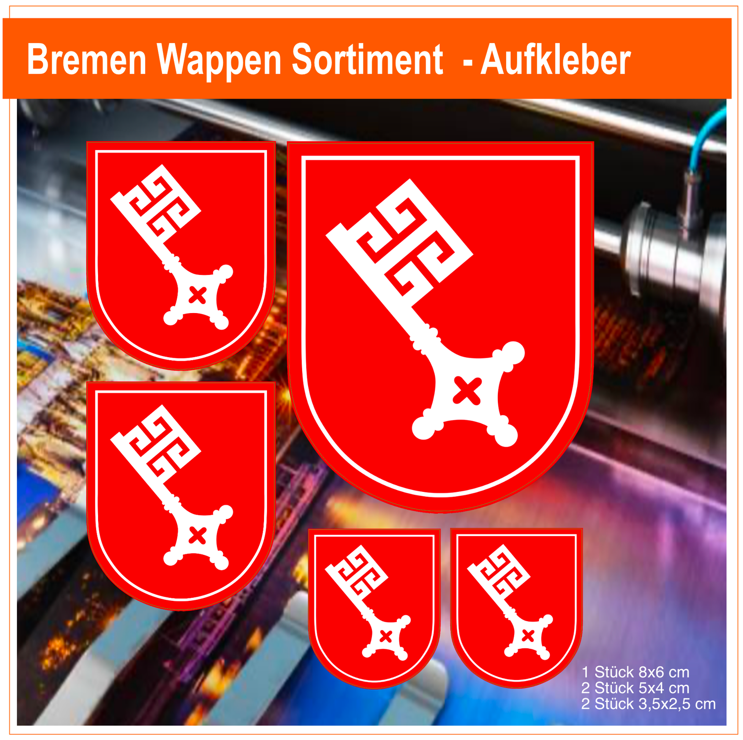 Bremen Wappen - Sortiment - Aufkleber