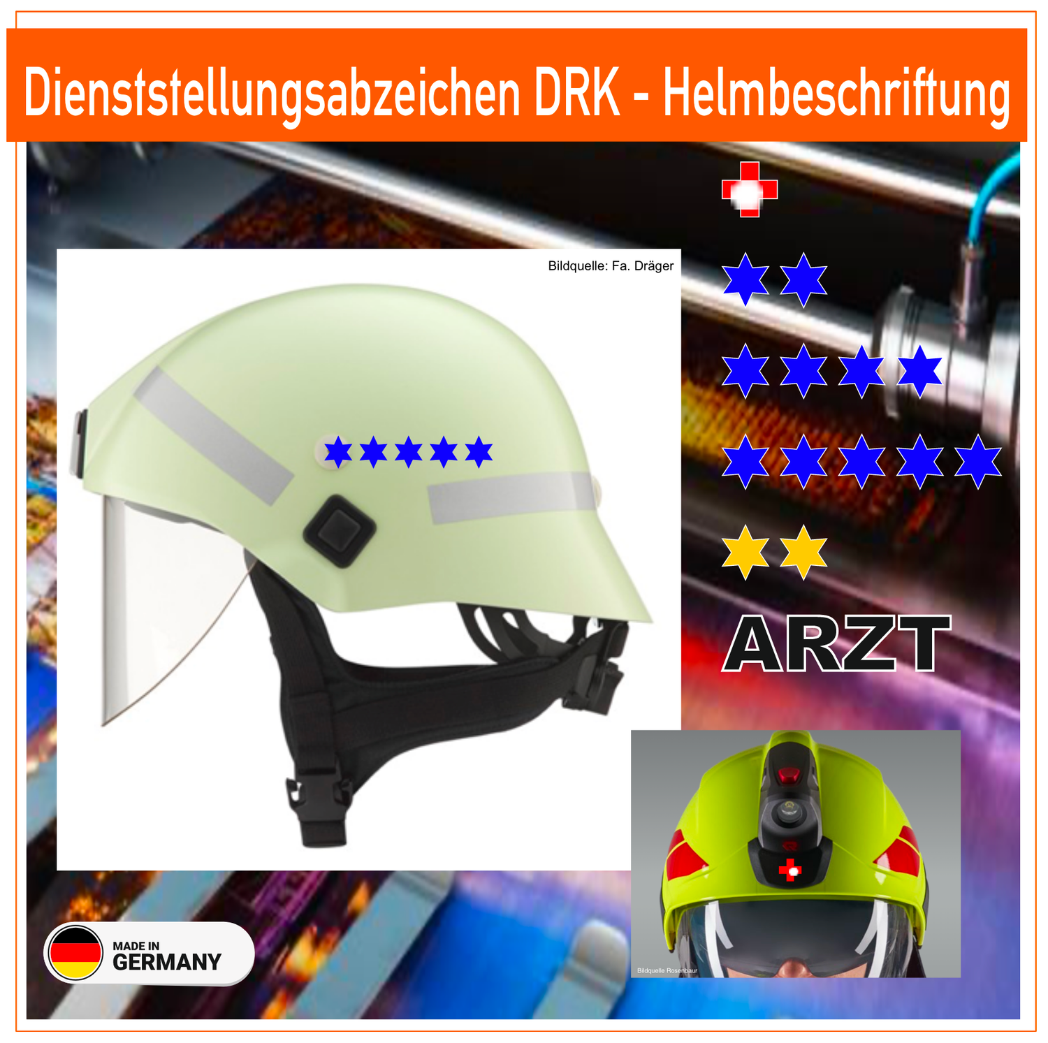 Deutsches Rotes Kreuz Führungsqualifikation - Helmkennzeichung