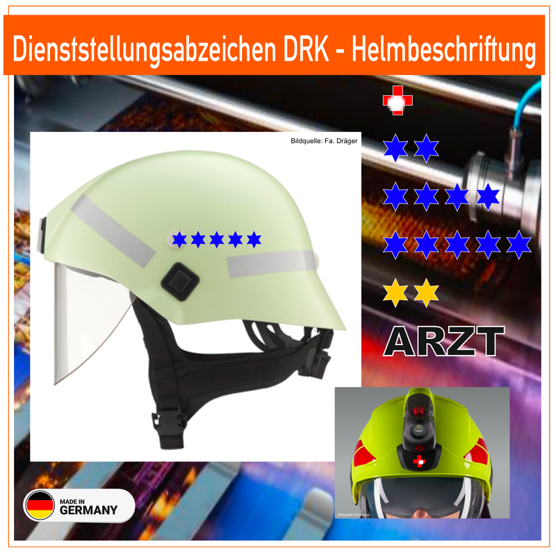 Deutsches Rotes Kreuz Führungsqualifikation - Helmkennzeichung