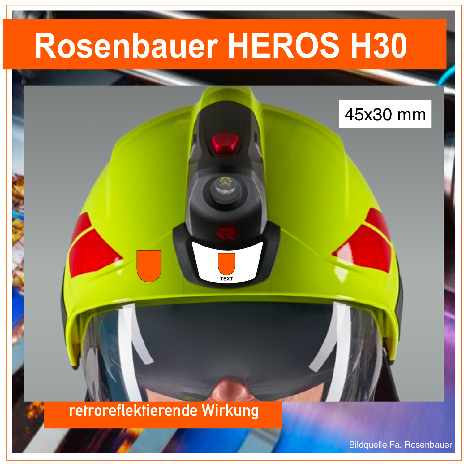 Rosenbauer HEROS H30 - Helmbeschriftung