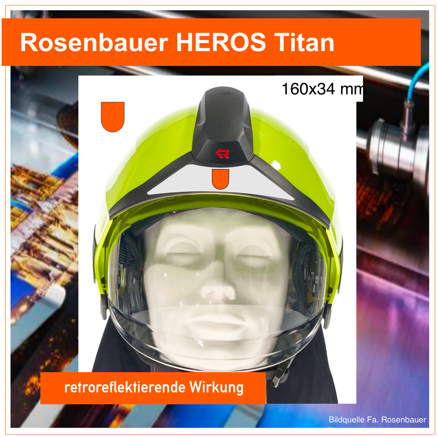 Rosenbauer HEROS Titan Frontkeil - Helmbeschriftung