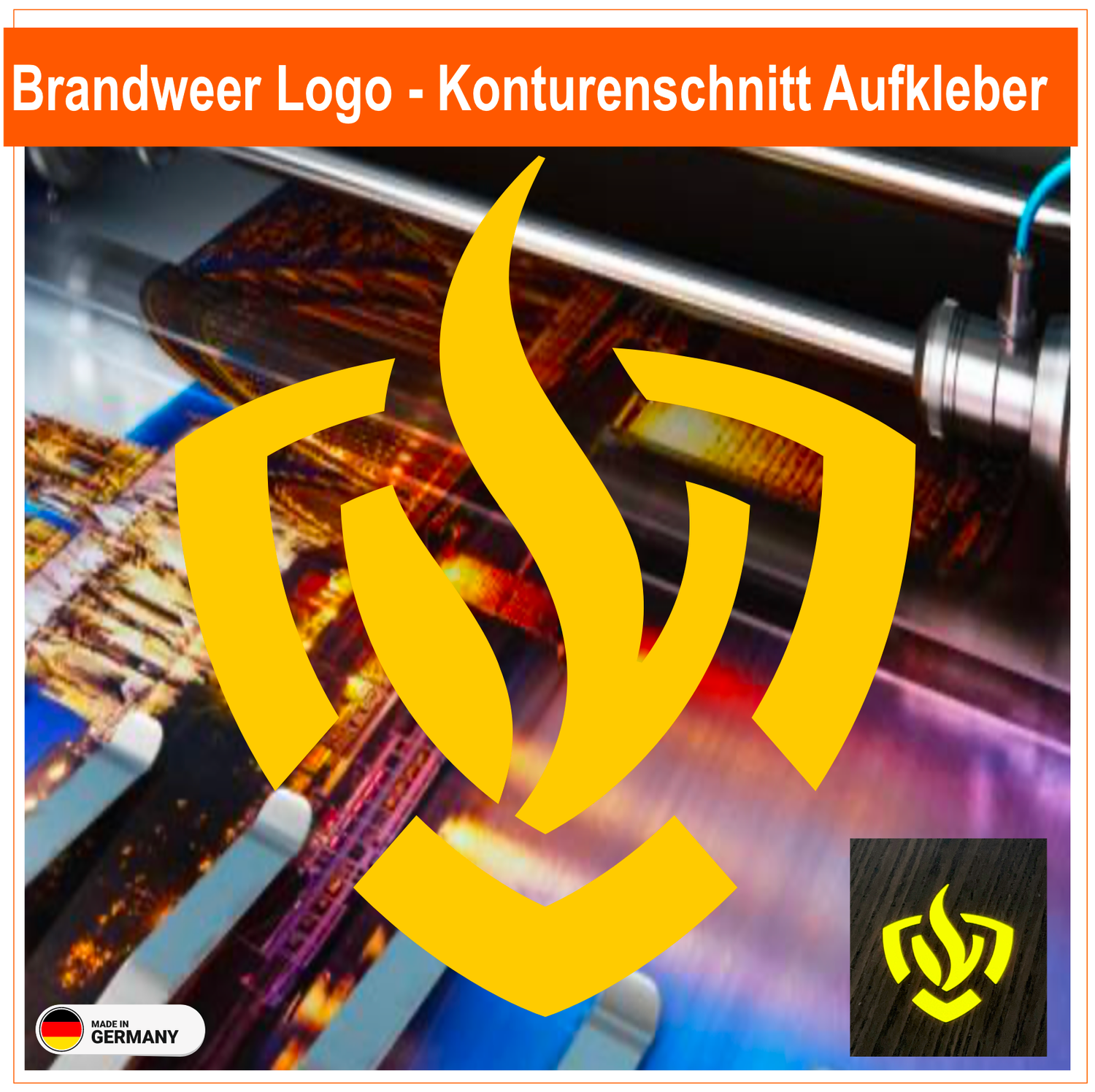Brandweer Rundlogo - Konturenschnitt Aufkleber