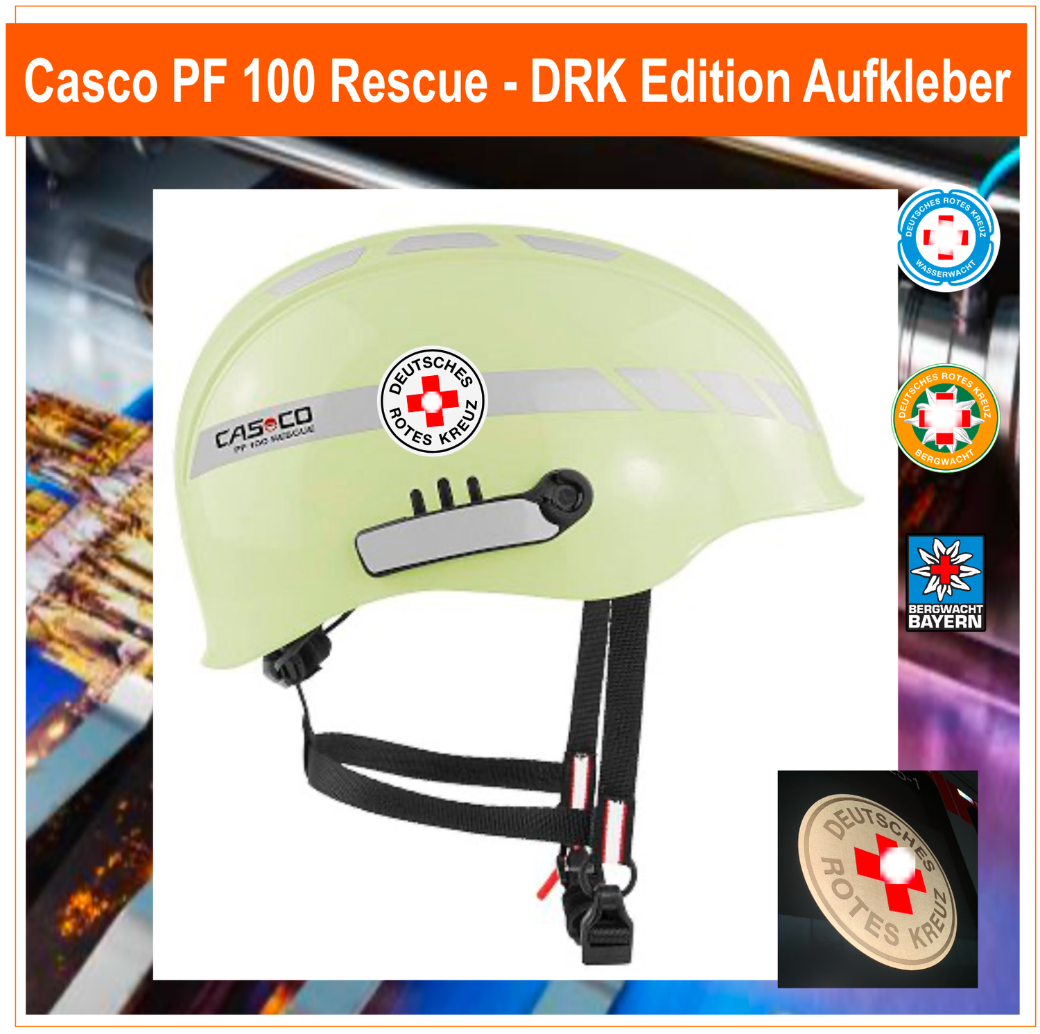 Casco PF 100 Rescue DRK Edition - Helmbeschriftung
