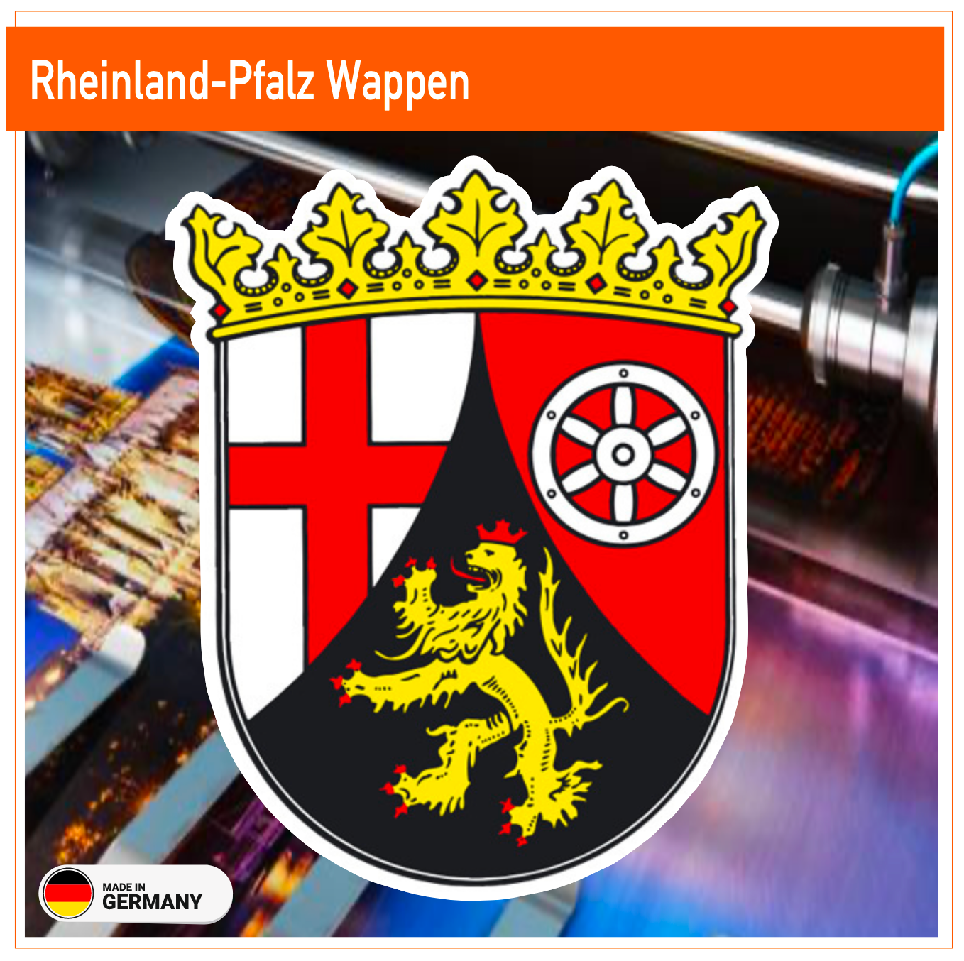 Rheinland-Pfalz Wappen - Aufkleber