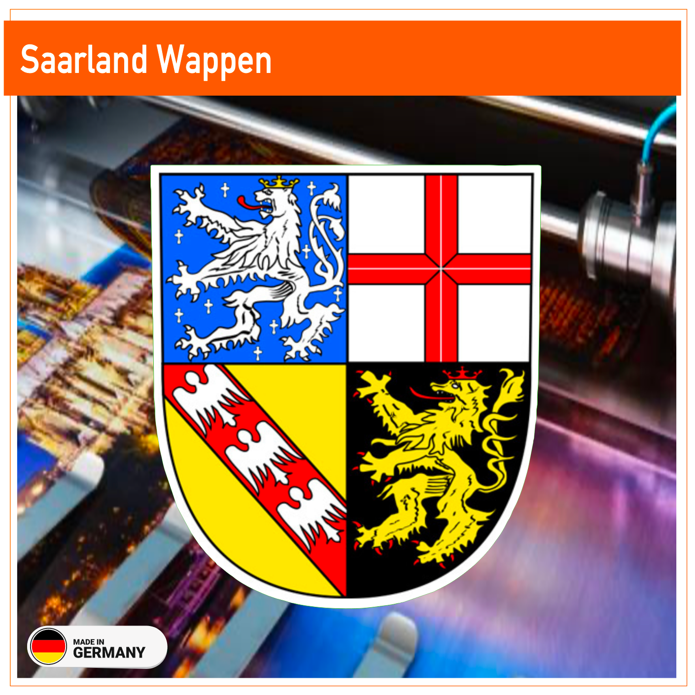 Saarland  Wappen - Aufkleber