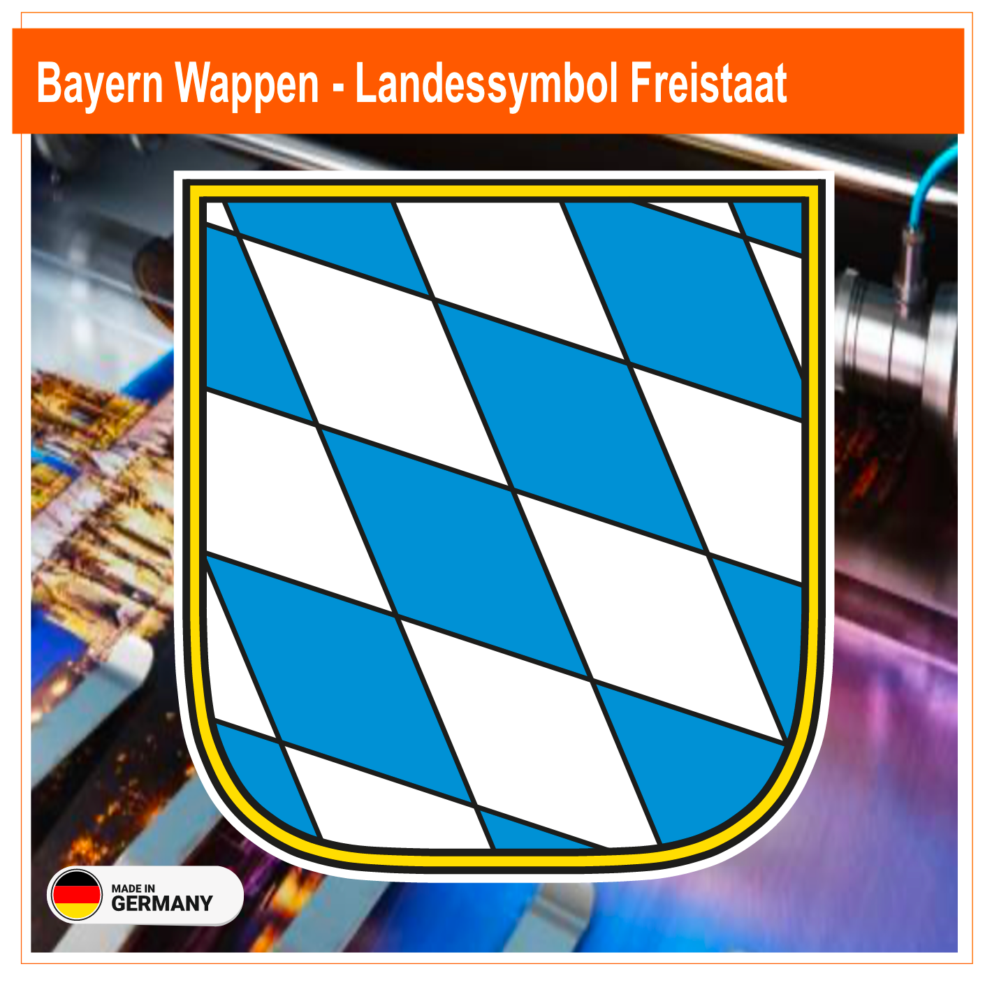 Bayern Landessymbol  Wappen - Aufkleber