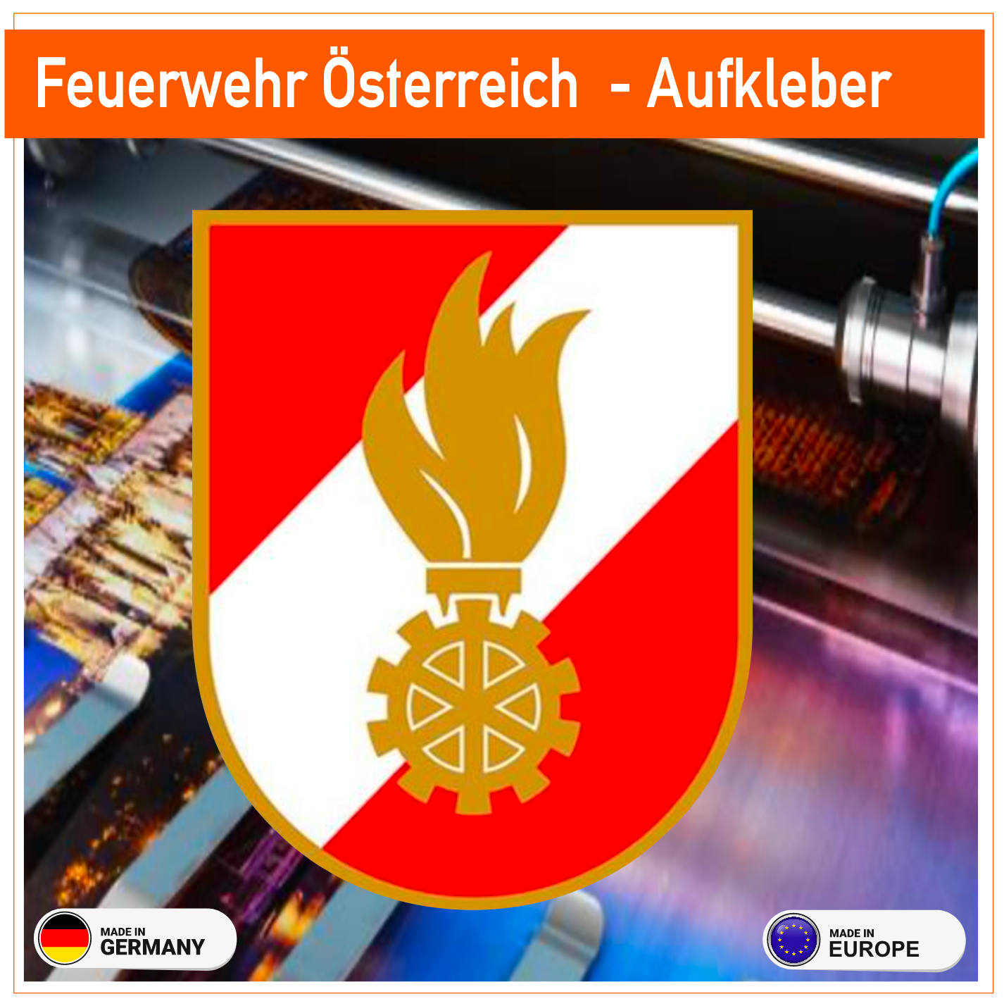 Feuerwehr Österreich Logo Aufkleber Fahrzeugbeschriftung