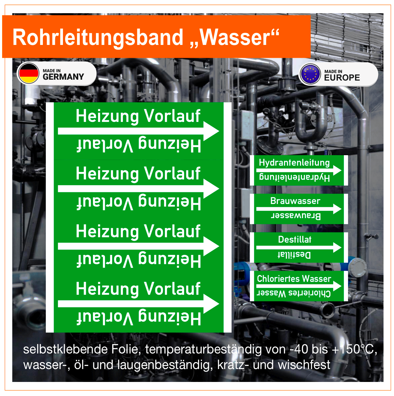 Rohrleitungsband "Wasser"
