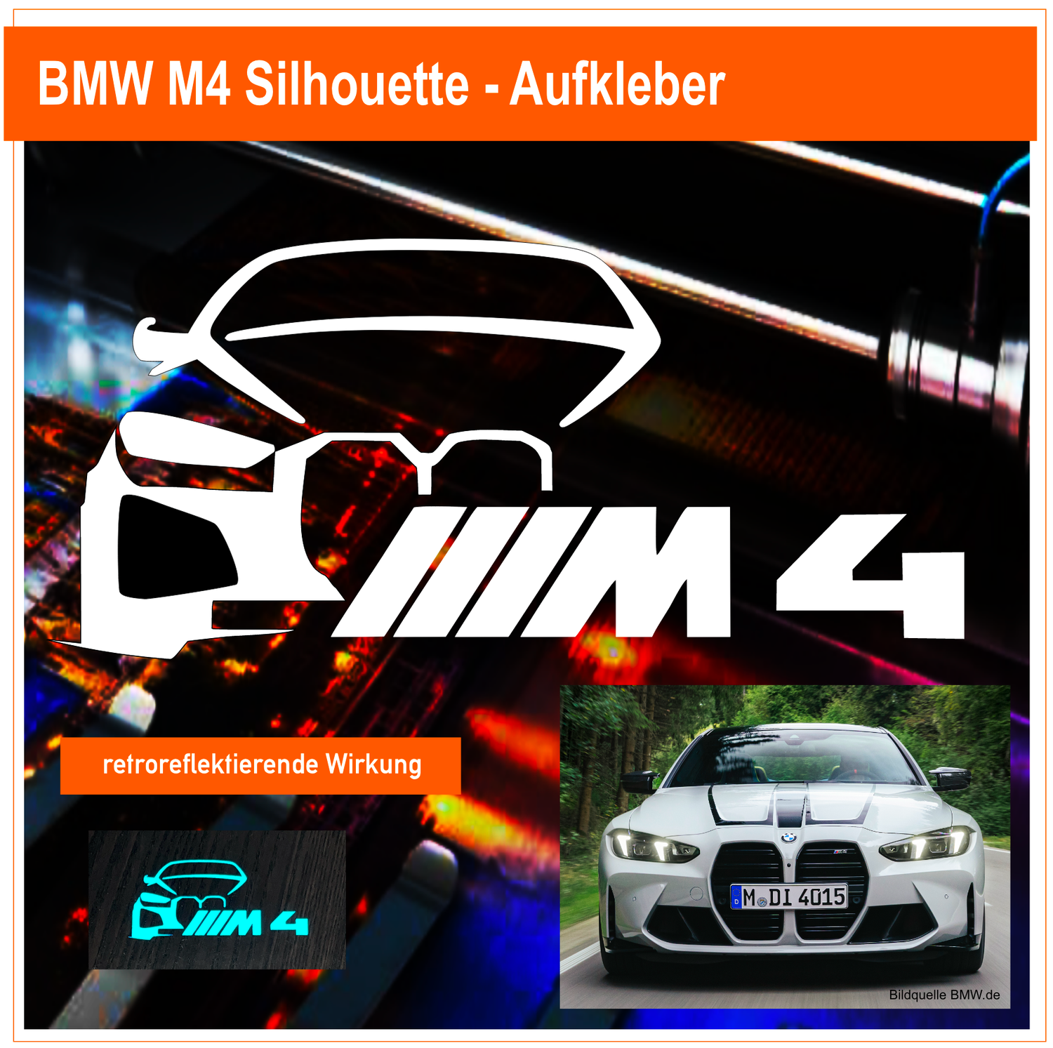 BMW M4 Silhouette Aufkleber