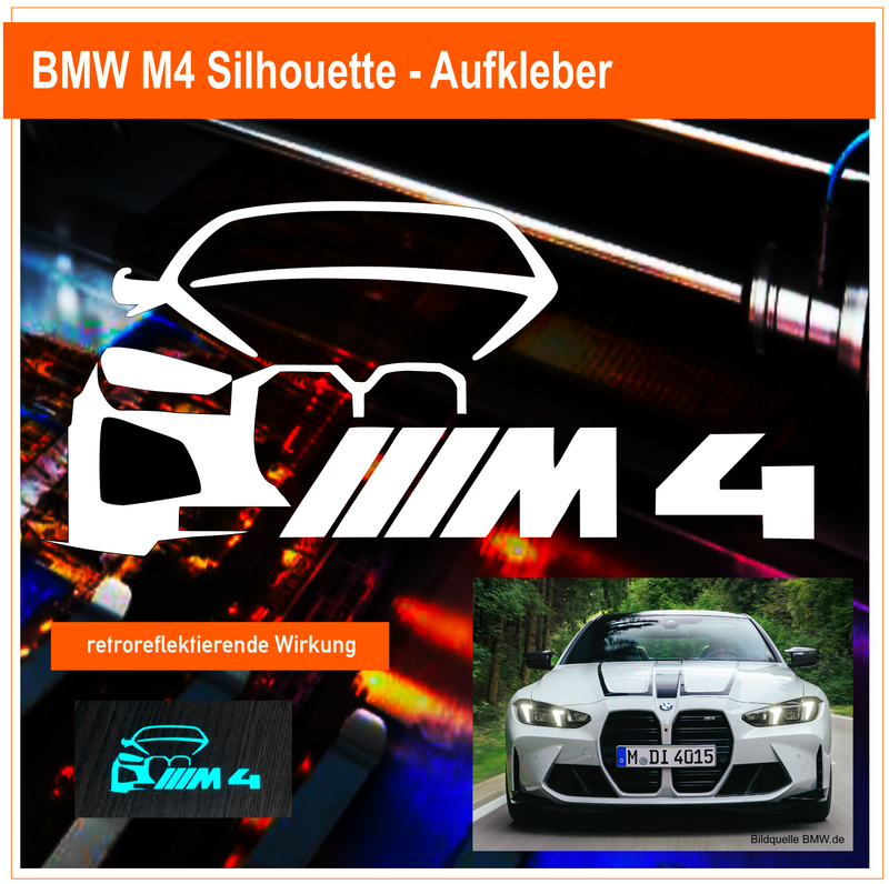 BMW M4 Silhouette Aufkleber
