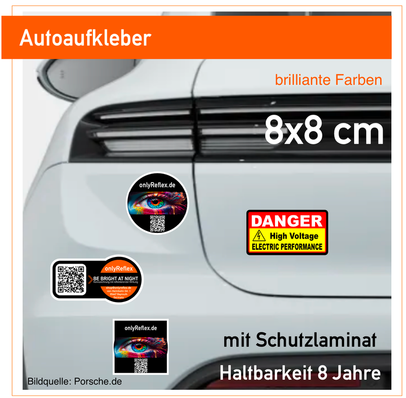 Autoaufkleber 8x8 cm Sticker - Haltbarkeit 8 Jahre Giveaways Autoaufkleber 8x8 cm Sticker - Haltbarkeit 8 Jahre Giveaways