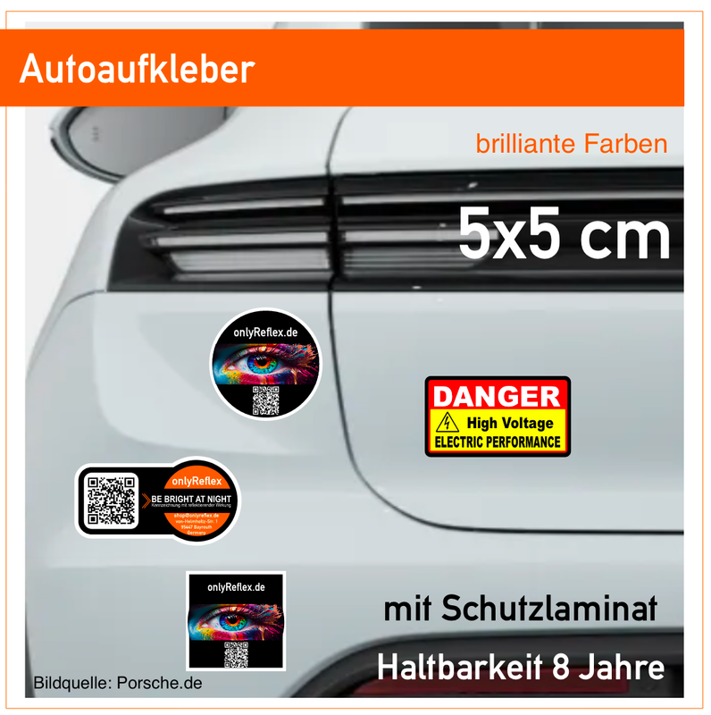 Autoaufkleber 5x5 cm Sticker - Haltbarkeit 8 Jahre Giveaways Autoaufkleber 5x5 cm Sticker - Haltbarkeit 8 Jahre Giveaways