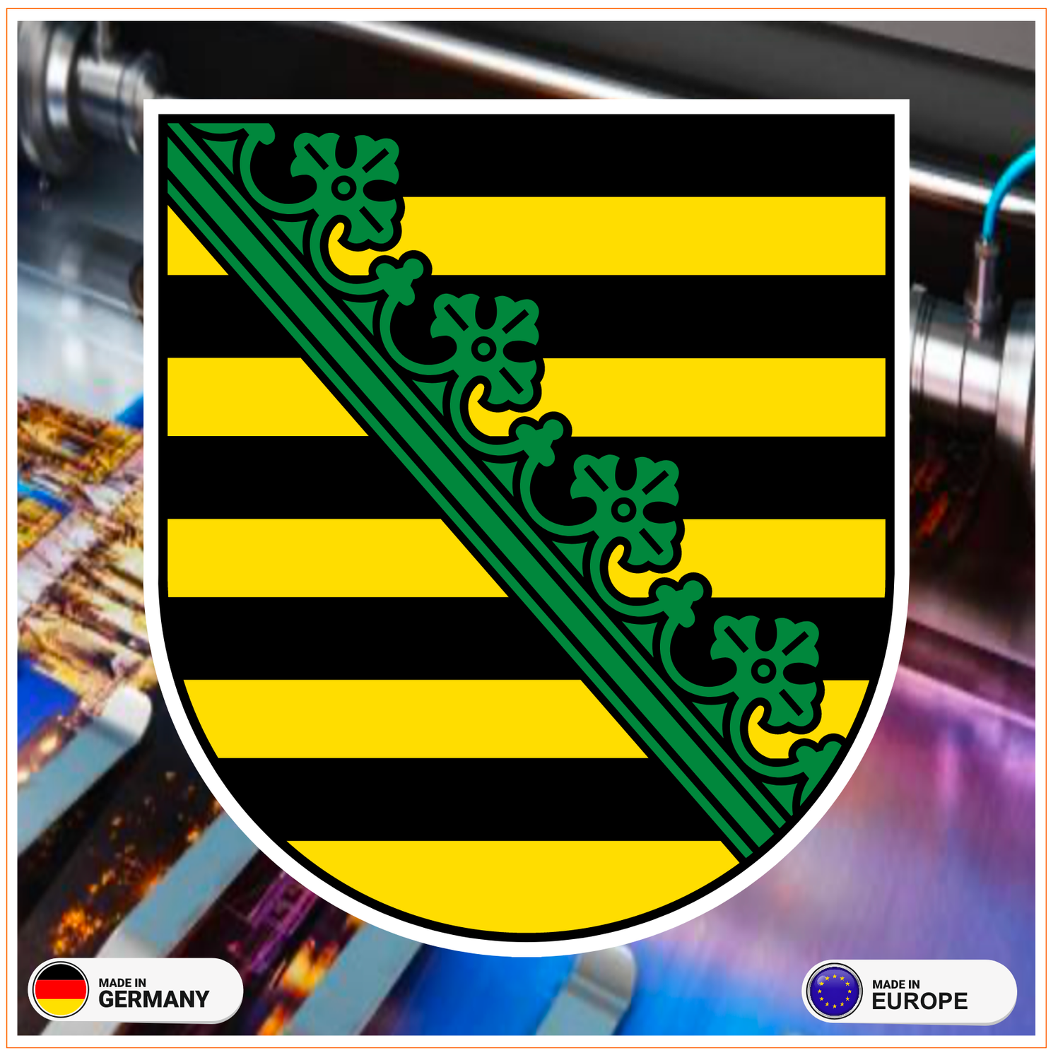 Sachsen  Wappen - Aufkleber