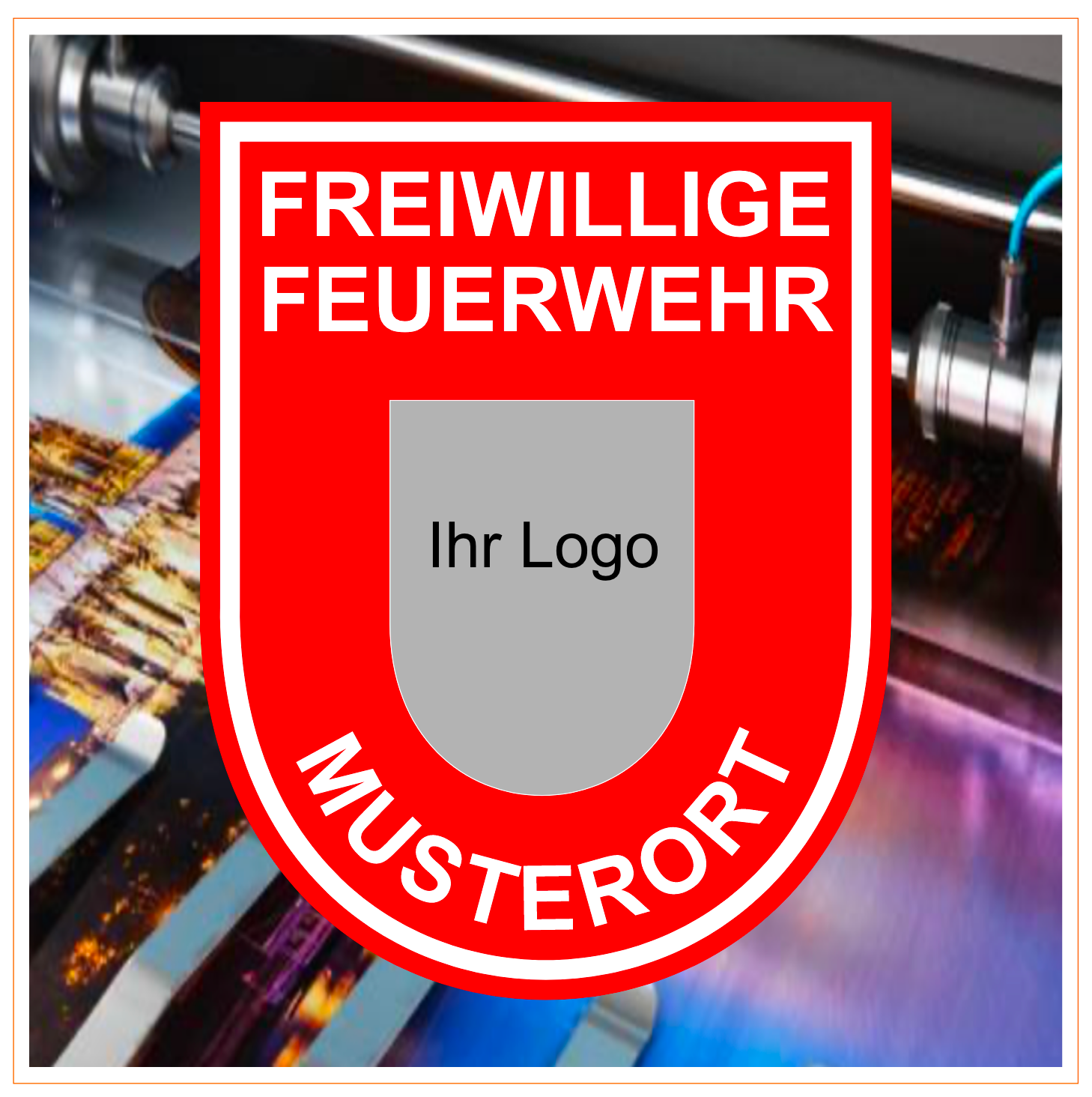 Feuerwehr Wappen Autoaufkleber 8x8 cm Sticker - Haltbarkeit  4 Jahre  Giveaways