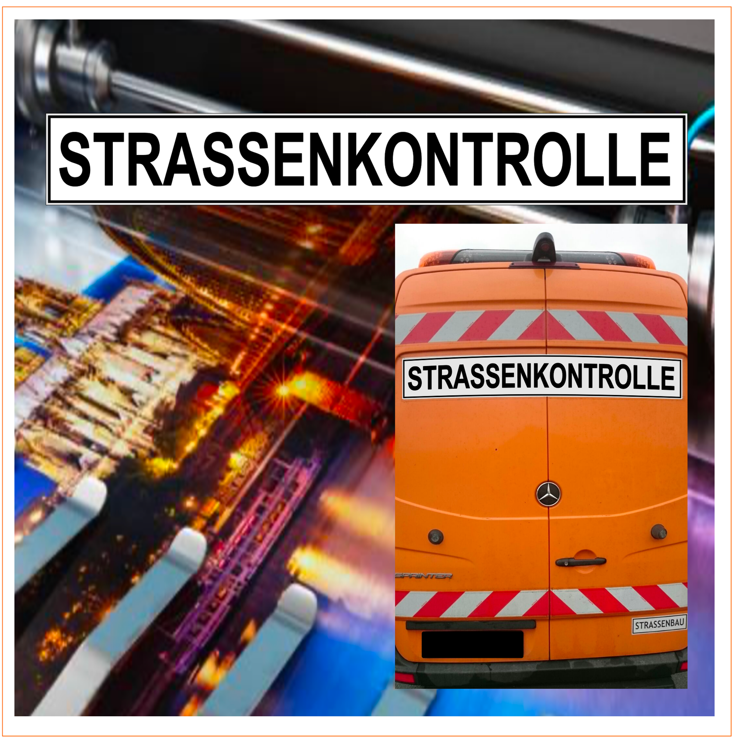 Strassenkontrolle - Aufkleber
