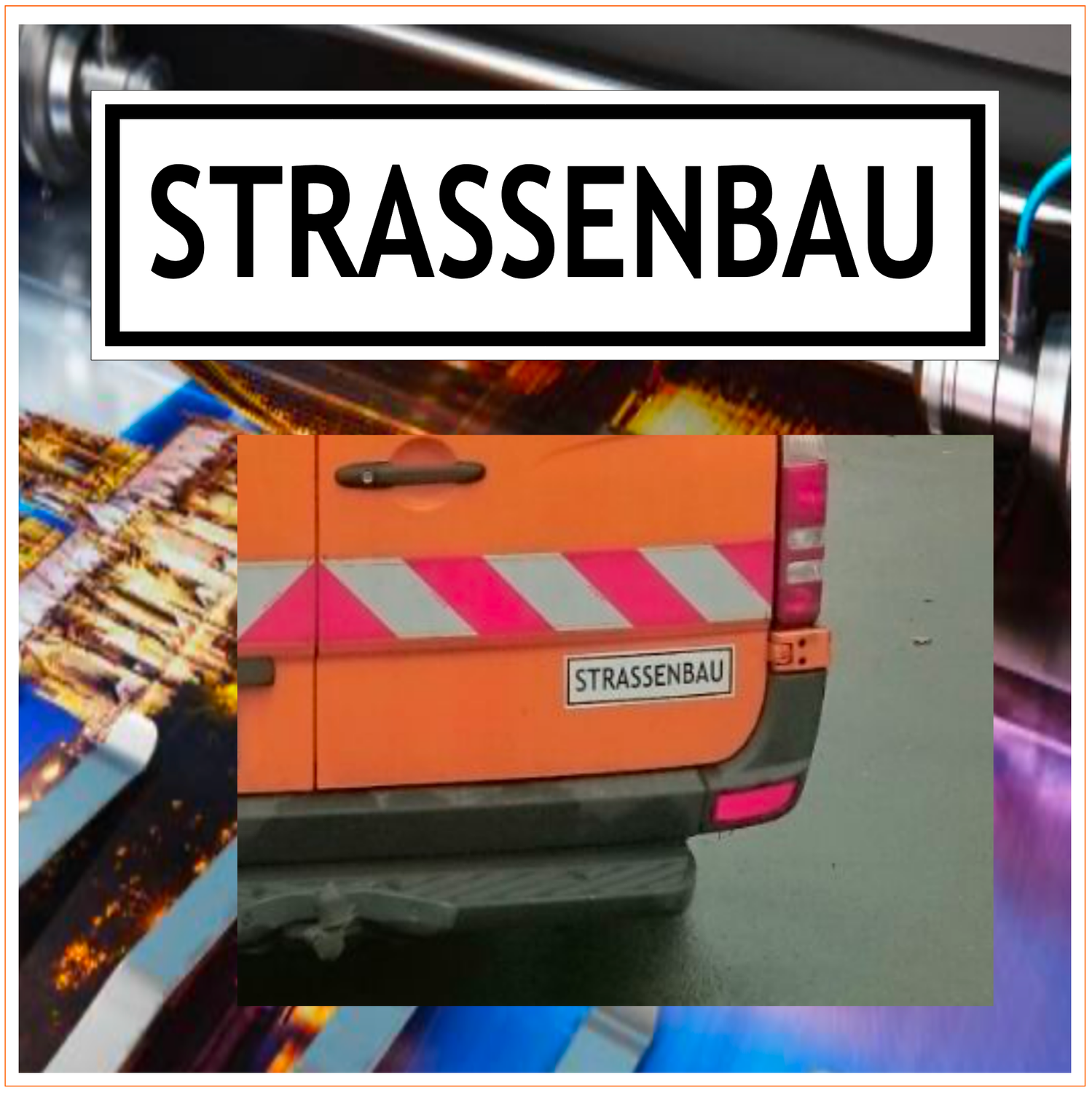 Strassenbau - Aufkleber